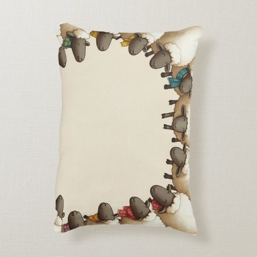 Schapen zingen om je heen accent kussen (Achterkant (Verticaal))