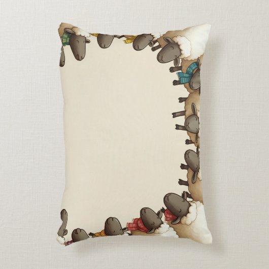 Schapen zingen om je heen accent kussen (Voorkant(Verticaal))