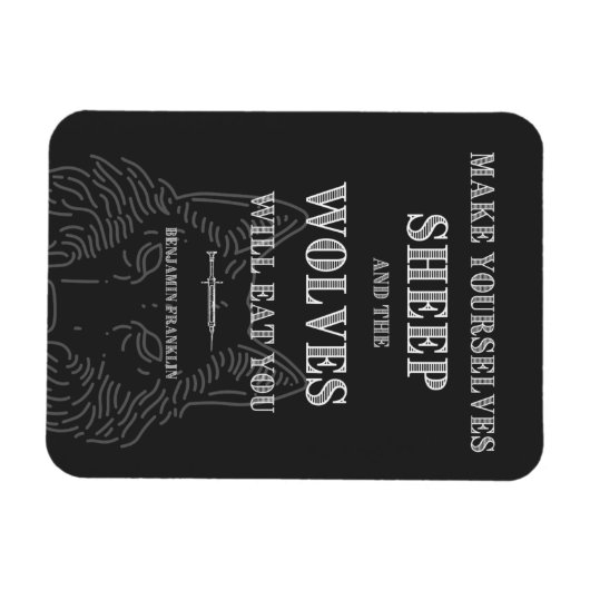 Schapen zullen worden gegeten door Wolves Ben Fran Magneet (Horizontaal)