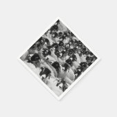 Schapen, zwart en wit servet (Hoek)