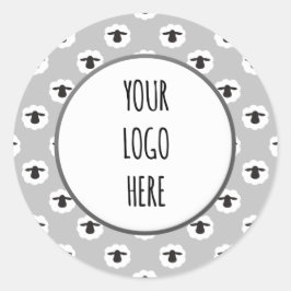 Schapenafdruk/glasvezel Kunstenaar Uw Logo Ronde Sticker