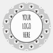 Schapenafdruk/glasvezel Kunstenaar Uw Logo Ronde Sticker (Voorkant)