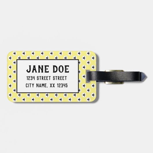 SchapenafdrukFibre Bagagelabel (Achterkant horizontaal)