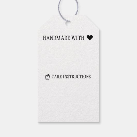 Schapenafdruklezers/zorginstructies Cadeaulabel (Achterkant)