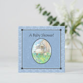 Schapenbaby Shower-uitnodigingen van Molly Harriso Kaart (Staand voorkant)
