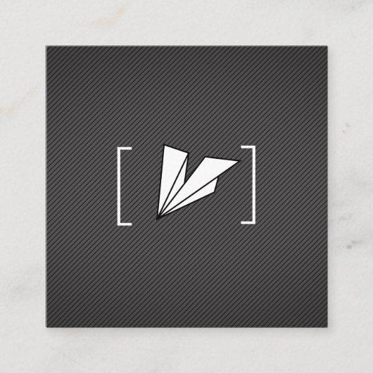 Schapenbank/Papiervliegtuig Vierkante Visitekaartje (Voorkant)