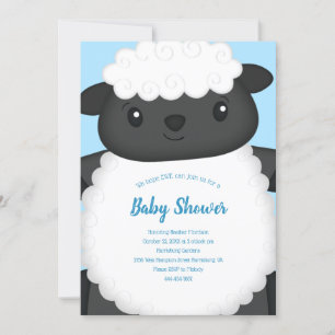Schapenblauw Baby shower Kaart