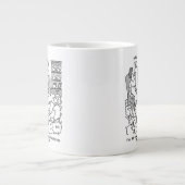 Schapenboer werkt vanuit huis met zijn schapen grote koffiekop (Voorkant)