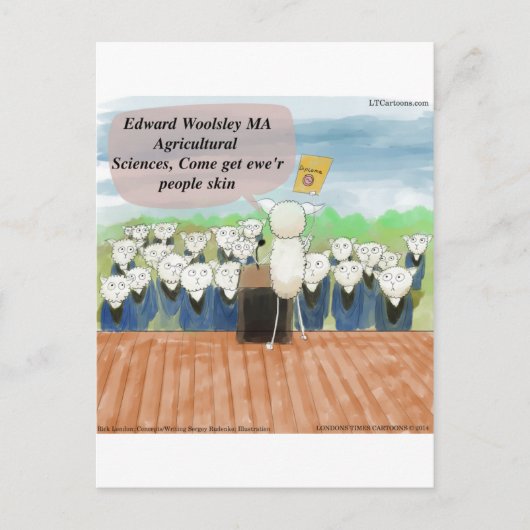 Schapendag Afstuderen Funny Aankondigingskaart (Voorkant)