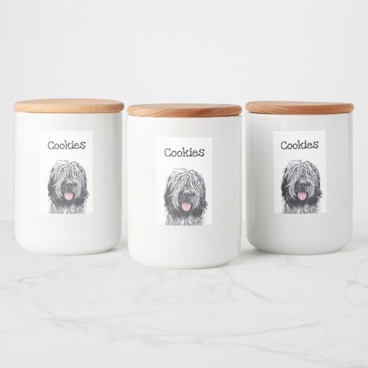 Schapendo Dutch sheepdog Voedselcontainer Etiket (Flessen)