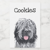 Schapendo Dutch sheepdog Voedselcontainer Etiket (Enkel label)