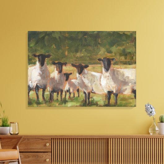 Schapenfamilie Canvas Afdruk (Insitu (Woonkamer))