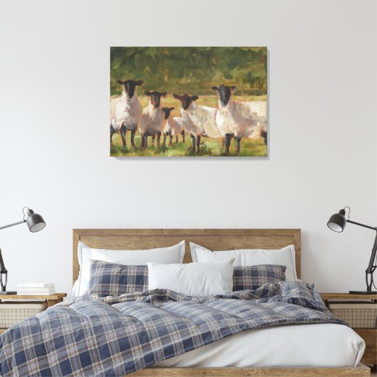 Schapenfamilie Canvas Afdruk (Insitu (Slaapkamer))