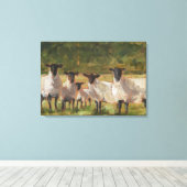 Schapenfamilie Canvas Afdruk (Insitu (Houten vloer))