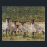 Schapenfamilie Puzzel<br><div class="desc">Schapenfamilie II van Ethan Harper. Een groep schapen die in penseelachtige slagen wordt gedaan.</div>