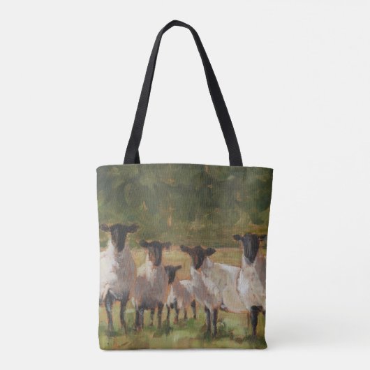 Schapenfamilie Tote Bag (Achterkant)