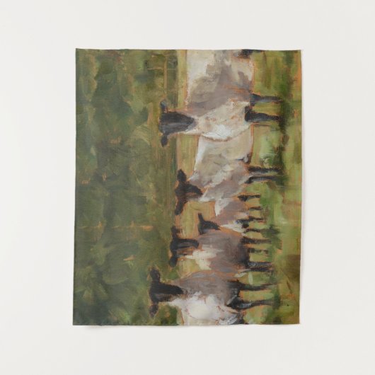 Schapenfamilie Wandkleed (Voorkant)