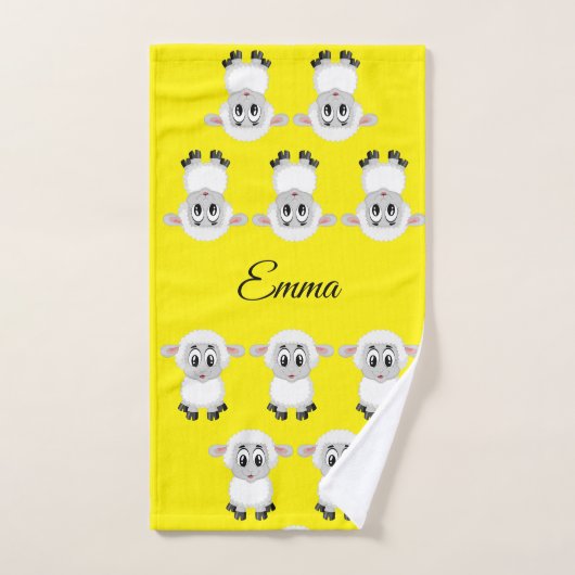 Schapengele washandsets bad handdoek (Handdoek)