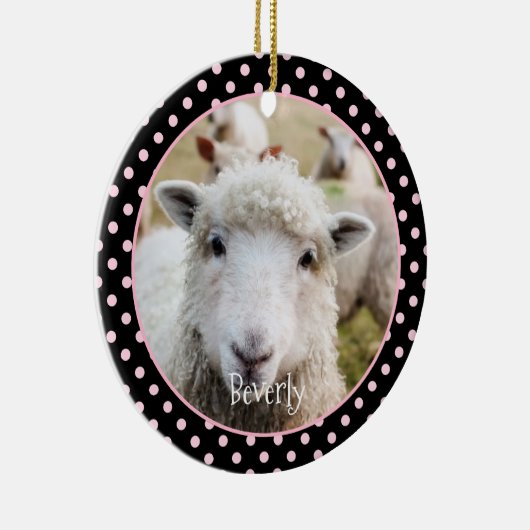 Schapengepersonaliseerde keramische versiering keramisch ornament (Rechts)