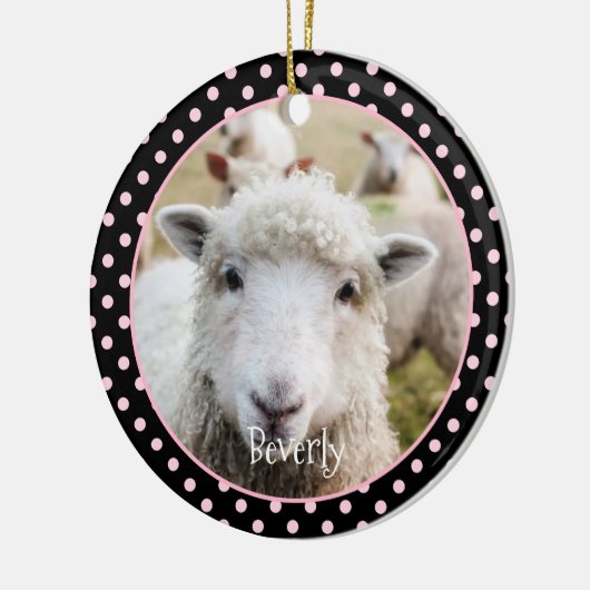 Schapengepersonaliseerde keramische versiering keramisch ornament (Links)