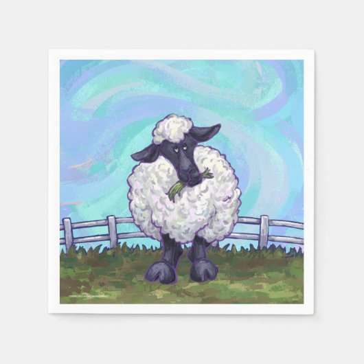Schapengeschenken en -Accessoires Servetten (Voorkant)