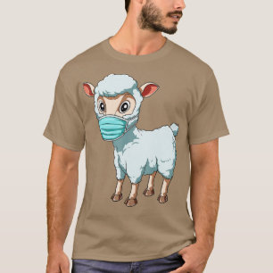 Schapengezichtsmasker Funny Sheep Wearing Mask She T-shirt