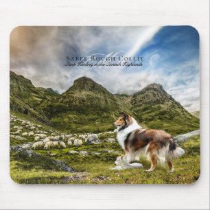 Schapenherding Sable Rough Collie - Gepersonalisee Muismat