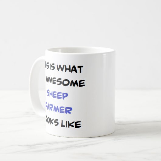 schapenhouder, geweldige koffiemok (Voorkant links)