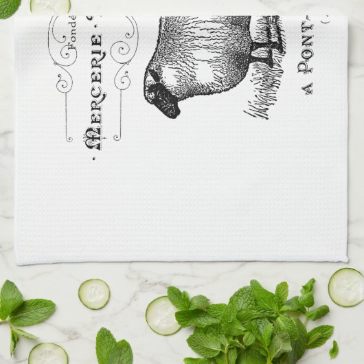  schapenhouderij in Frankrijk Theedoek (Gevouwen)