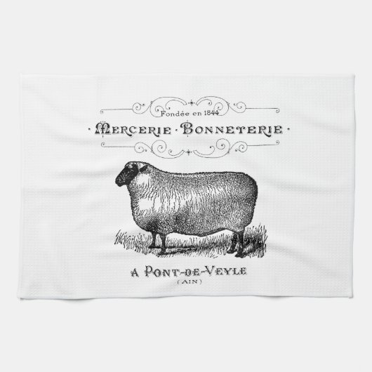  schapenhouderij in Frankrijk Theedoek (Horizontaal)