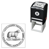  schapenhouderijdieren tekening c adres  zelfinktende stempel (In situ)