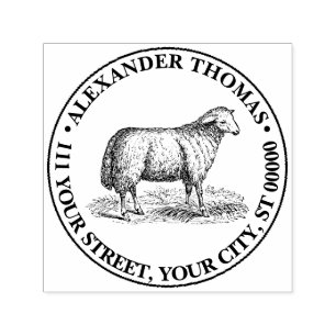  schapenhouderijdieren tekening c adres  zelfinktende stempel