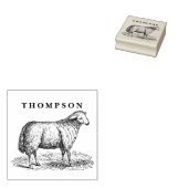 schapenhouderijdieren tekening c naam rubberstempel (Gestempeld)