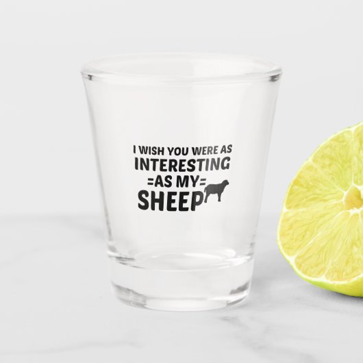 SCHAPENINTERESSANT SHOT GLAS (Voorkant)