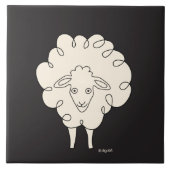 Schapenkeramische Tegel Tegeltje (Voorkant)