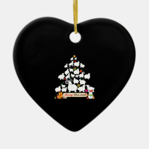 Schapenkerstboomcadeautjes   Vreemde kerstcadeautj Keramisch Ornament
