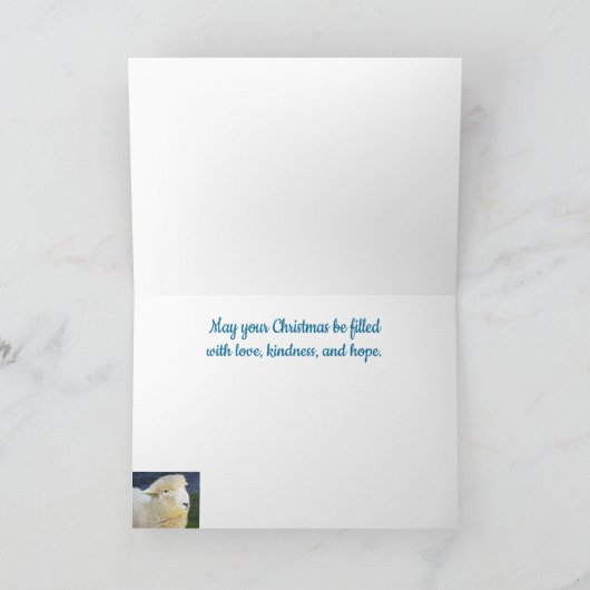 Schapenkerstcitaat Feestdagen Kaart (Binnen)