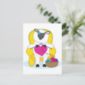 Schapenknitting Heart Briefkaart (Staand voorkant)
