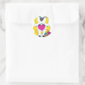 Schapenknitting Heart Ronde Sticker (Tas)