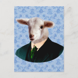 Schapenkop met Briefkaart van het menselijk lichaa