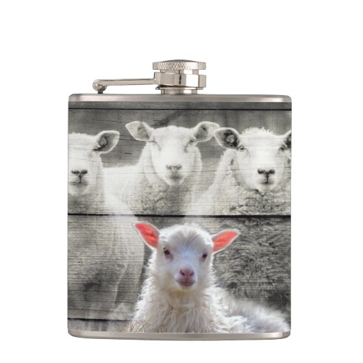Schapenkoppel Baby lampvoet Heupfles (Voorkant)