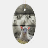 Schapenkoppel Baby lampvoet Keramisch Ornament (Rechts)