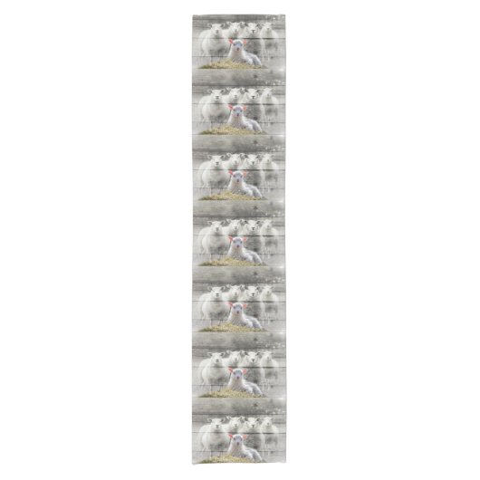 Schapenkoppel Baby lampvoet Korte Tafelloper (Voorkant)