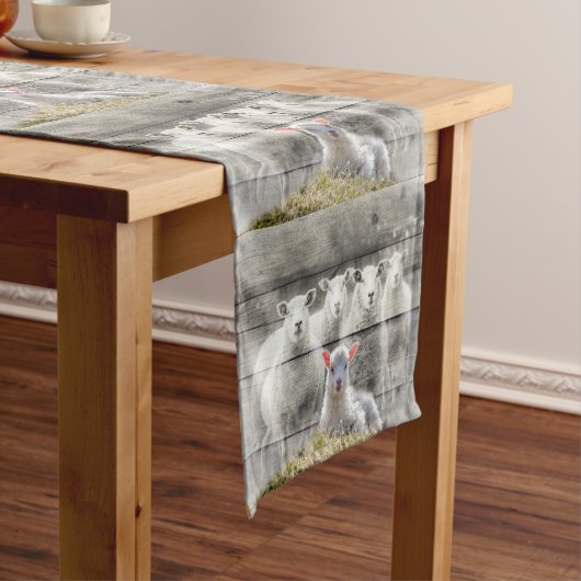 Schapenkoppel Baby lampvoet Korte Tafelloper (Voorbeeld)