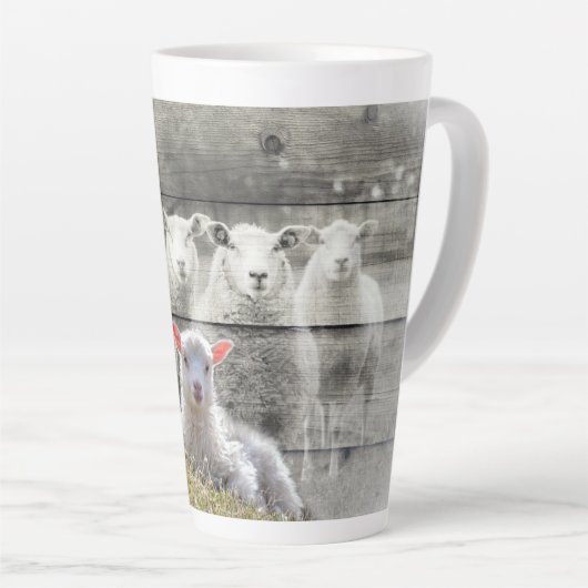 Schapenkoppel Baby lampvoet Latte Mok (Rechterhoek)