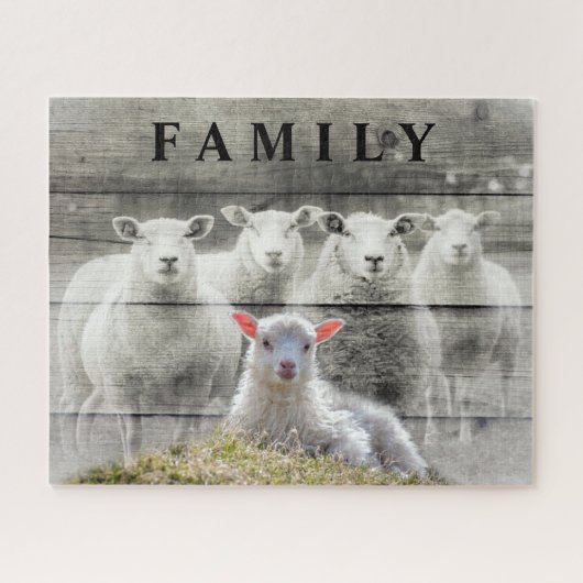Schapenkoppel Baby lampvoet Legpuzzel (Horizontaal)