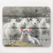 Schapenkoppel Baby lampvoet Muismat (Voorkant)