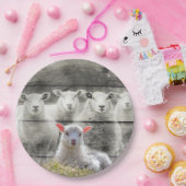 Schapenkoppel Baby lampvoet Papieren Bordje (Feest)