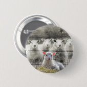 Schapenkoppel Baby lampvoet Ronde Button 5,7 Cm (Voorkant /achterkant)