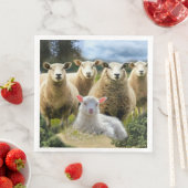 Schapenkoppel Baby lampvoet Servet (Insitu)